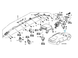 Блок керування SRS HONDA/ACURA 77900SJAE01