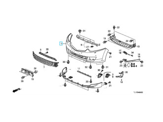 Бампер передній HONDA/ACURA 71101TL0G00ZF