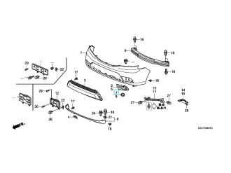 Накладка бампера переднього HONDA/ACURA 71112SZAA61