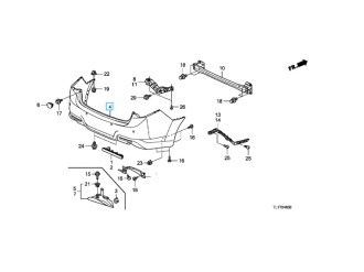 Бампер задній HONDA/ACURA 71501TL0G00ZK