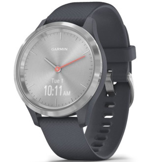 Смарт-годинник Garmin Vivomove 3S Silver Granite Blue Silicone