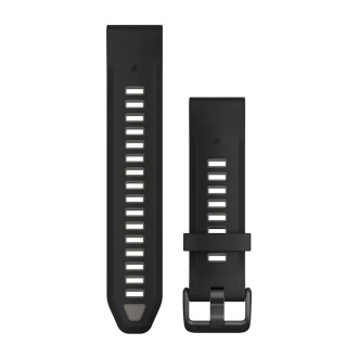 Ремінець GARMIN fenix 8 20mm QF Black/Pebble Gray Silicone Bnd