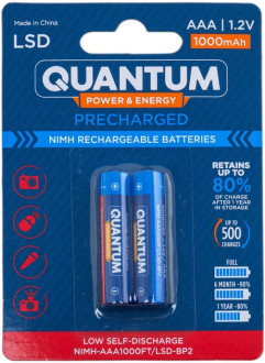 Батарейка-акумулятор (LSD) Quantum 1000mAh AAA FT (уп.2шт.)