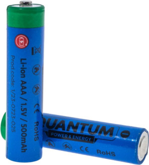 Батарейка-акумулятор Quantum Li-ion AAA 1.5V 500mAh blister (2шт)