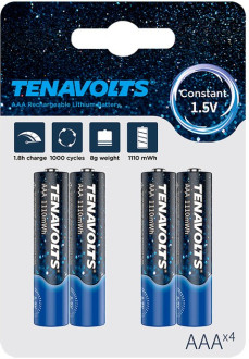 Батарейка-акумулятор TENAVOLTS 740mAh 1,5V (уп.4шт.)