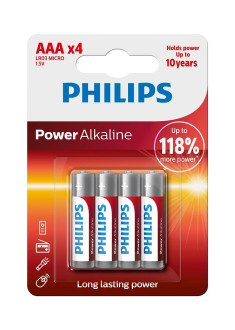 Батарейка PHILIPS AAA / (LR03) (уп.4шт.)