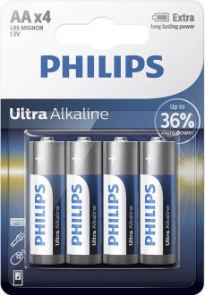 Батарейка PHILIPS AA / (LR6) (уп.4шт.)