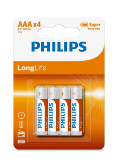 Батарейка PHILIPS AAA / (R03) (уп.4шт.)