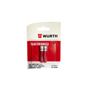 Батарейка лужна Wurth Mini AAAA, 1.5V, блістер 2шт (0827081111)