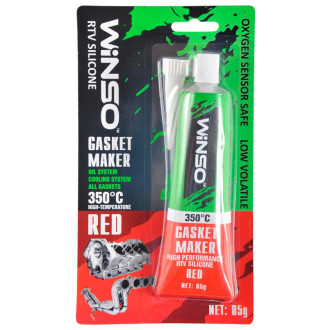 Герметик прокладок GASKET MAKER RED 85g +350⁰С Силіконовий герметик прокладок професійний червоний WINSO 310200