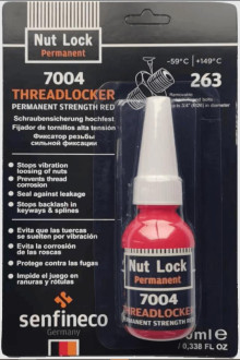 Фіксатор різьби Senfineco Threadlocker permanent red 7004