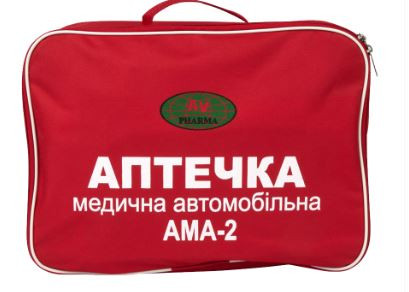 Аптечка медична автомобільна АМА-2 з допоміжним комлектом АВ-ФАРМА Аптечки автомобільні згідно ДСТУ