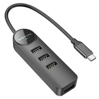 Адаптер Borofone DH5 Erudite 4-in-1 adapter(Type-C to USB2.0*4)(L=0.2M)