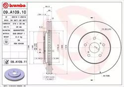 Диск гальмівний Brembo 09A10911