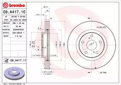 Диск гальмівний Brembo 09A41711