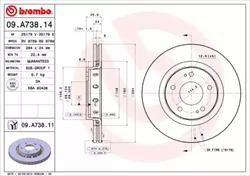 Диск гальмівний Brembo 09A73811