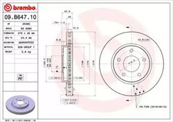 Диск гальмівний Brembo 09B64710