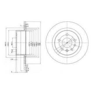 Диск гальмівний Delphi BG2986