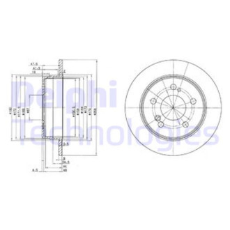 Диск гальмівний Delphi BG2291