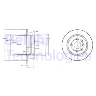 Диск гальмівний Delphi BG2635