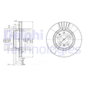 Диск гальмівний Delphi BG3039