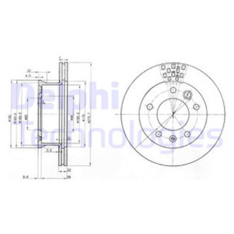 Диск гальмівний Delphi BG3236