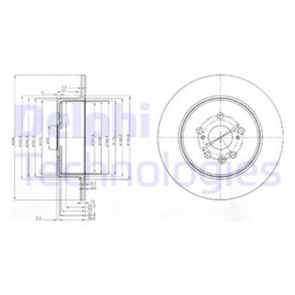 Диск гальмівний Delphi BG3777