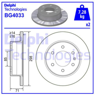 Диск гальмівний Delphi BG4033