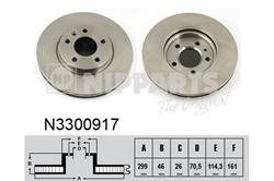 Диск гальмівний Nipparts N3300917
