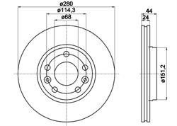 Диск гальмівний Textar 92195503