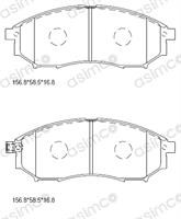 Колодки гальмівні, комплект Asimco KD1301