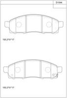 Колодки гальмівні, комплект Asimco KD1544