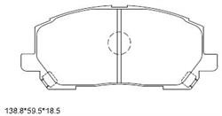 Колодки гальмівні, комплект Asimco KD2457