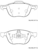 Колодки гальмівні, комплект Asimco KD3726