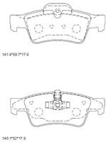 Колодки гальмівні, комплект Asimco KD7554