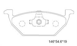 Колодки гальмівні, комплект Asimco KD7528