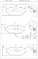 Колодки гальмівні, комплект Asimco KD7726
