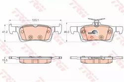 Колодки гальмівні, комплект TRW GDB2037