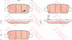 Колодки гальмівні, комплект TRW GDB3294