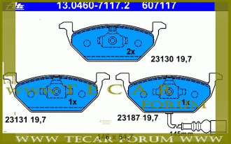 Колодки гальмівні, комплект VAG 1K0698151F