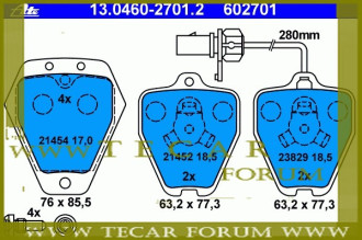Колодки гальмівні, комплект VAG 4B0698151C