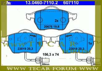 Колодки гальмівні диск. перед. Audi A4/A6/Superb/Passat B5 (з датчиками) 96- VAG 4B0698151K