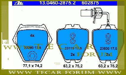 Колодки гальмівні, комплект VAG 4B3698151B