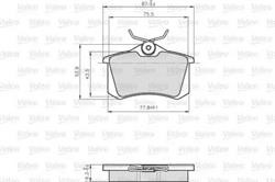 Колодки гальмівні диск. зад. Berlingo/Partner/Jumpy 96-08 VALEO 872960