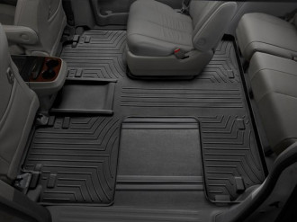 Килими автомобільні, 3D лайнери, 2-3й ряд суцільний Toyota Sienna 2013 - 2020 чорний WeatherTech 443004