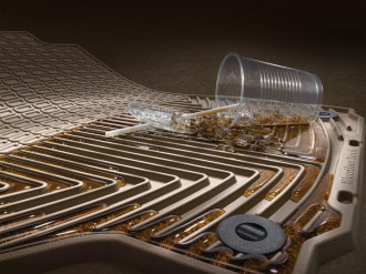 Килими гумові, третього ряду Toyota Sienna 2021 + чорний WeatherTech W582