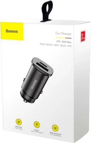 Зарядний пристрій від прикурювача 1USB + 1 USB Type-C PPS