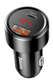 Зарядний пристрій для телефонів/планшетів від прикурювача Baseus Зарядний пристрій від прикурювача 1USB + 1 USB Type-C PPS CCMLC20C01