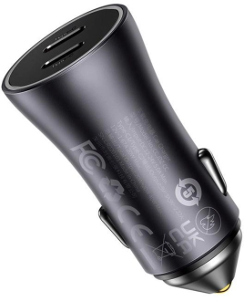 Зарядний пристрій від прикурювача 2USB Type-C PD