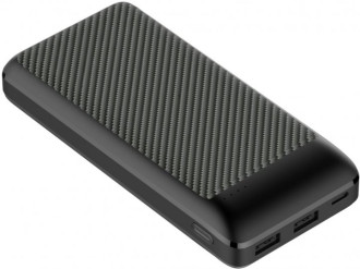 Зовнішні акумулятори (Power Bank) QUANTUM Портативний зарядний пристрій 20000mAh black QMPB1020